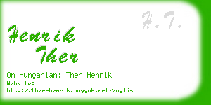 henrik ther business card
